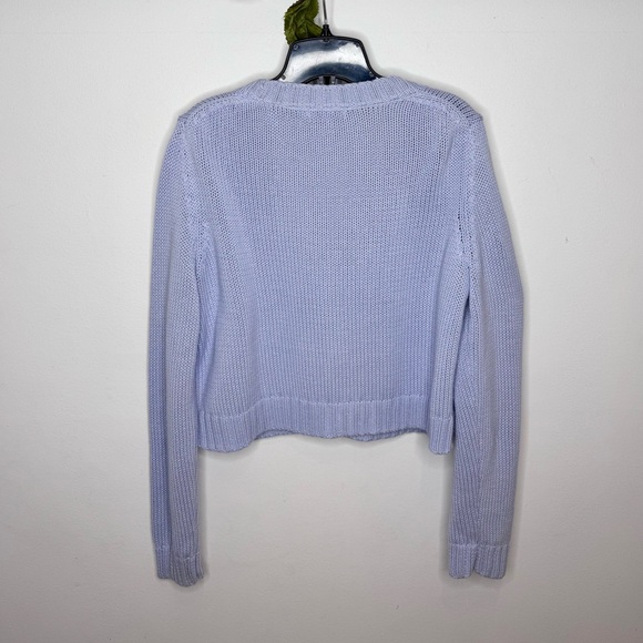 525 America Ribbed V-Neck Cropped Cardigan - Picture 5 of 9
